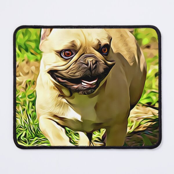 Item preview, Happy fawn French Bulldog running through a green meadow designed and sold by ZoroDesign.