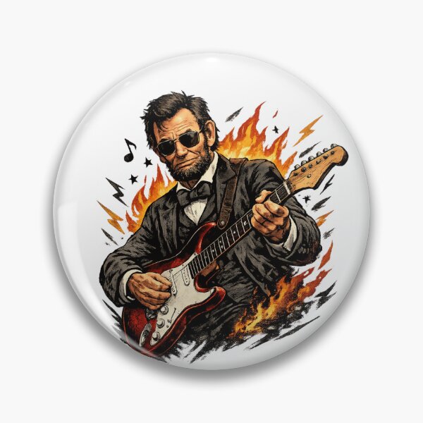 Item preview, Abraham Lincoln Abe Lincoln Playing Guitar  designed and sold by first-shirt ⭐ ⭐ ⭐ ⭐ ⭐.