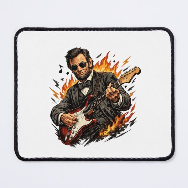Item preview, Abraham Lincoln Abe Lincoln Playing Guitar  designed and sold by first-shirt ⭐ ⭐ ⭐ ⭐ ⭐.