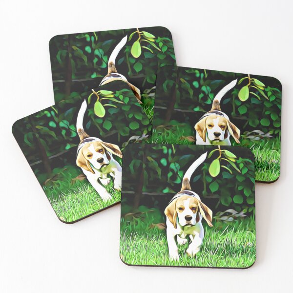 Item preview, Curious Beagle puppy exploring the garden. designed and sold by ZoroDesign.