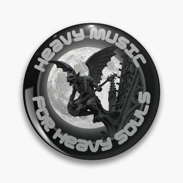 Item preview, Heavy Music Gargoyle – Gothic Rock Demon Under Full Moon designed and sold by CrimsonChords.