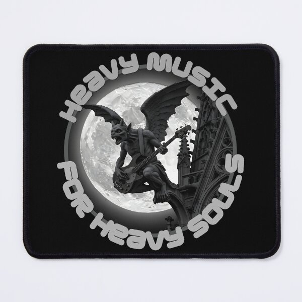 Item preview, Heavy Music Gargoyle – Gothic Rock Demon Under Full Moon designed and sold by CrimsonChords.