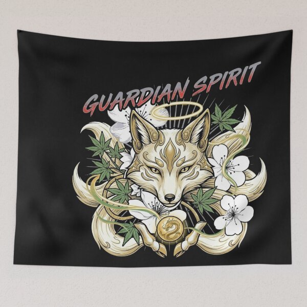 Item preview, Mythical Kitsune Fox Cannabis Leaf Dragon Emblem designed and sold by Tsugraf Designs.