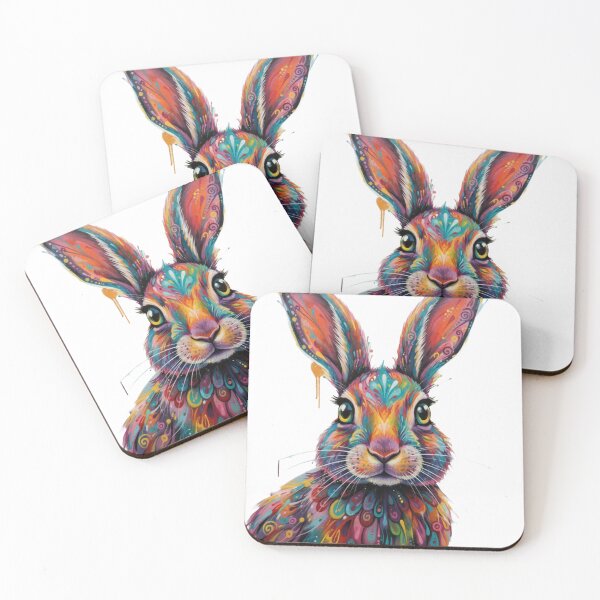 Item preview, Vibrant Colorful Rabbit – Abstract Animal Wall Art designed and sold by Stick-Shop9.