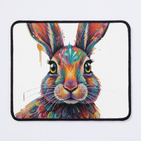 Item preview, Vibrant Colorful Rabbit – Abstract Animal Wall Art designed and sold by Stick-Shop9.