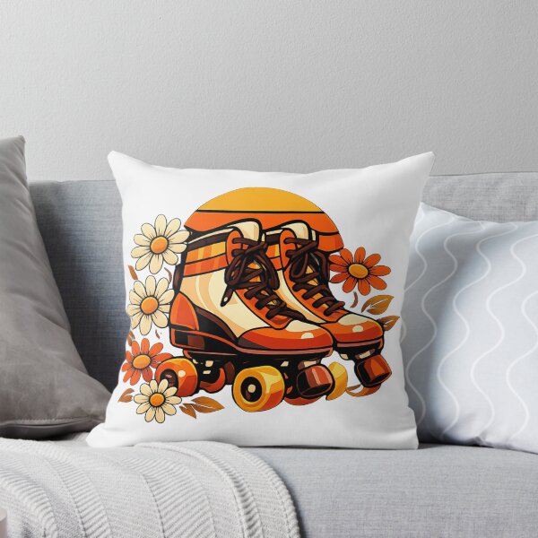 Item preview, Retro Roller Skates with Daisies - 70s Disco Aesthetic designed and sold by Retro Mood Co.
