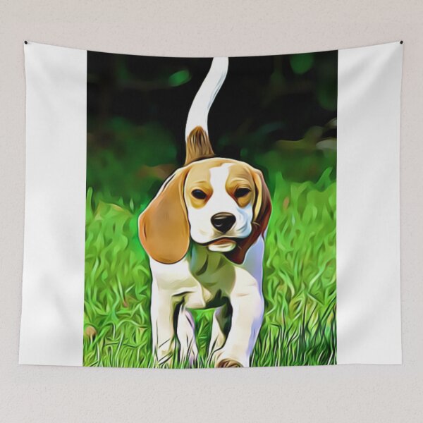Item preview, A curious puppy exploring the vibrant countryside. designed and sold by ZoroDesign.