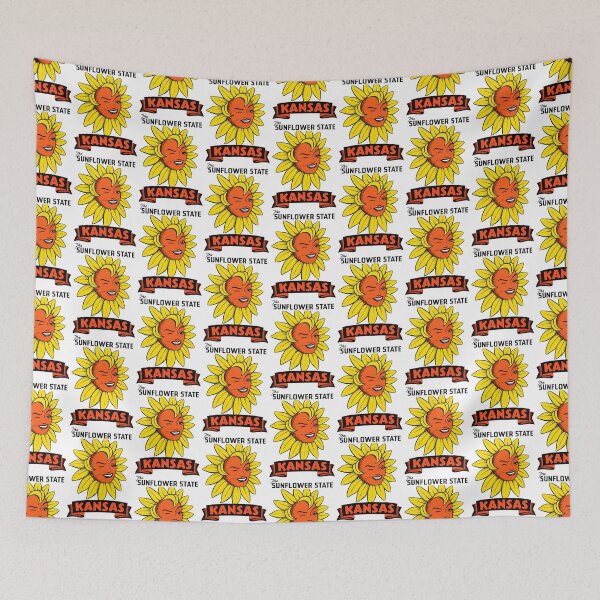 Item preview, Kansas 'The Sunflower State' Retro Travel Souvenir Luggage Label designed and sold by acquiesce13.