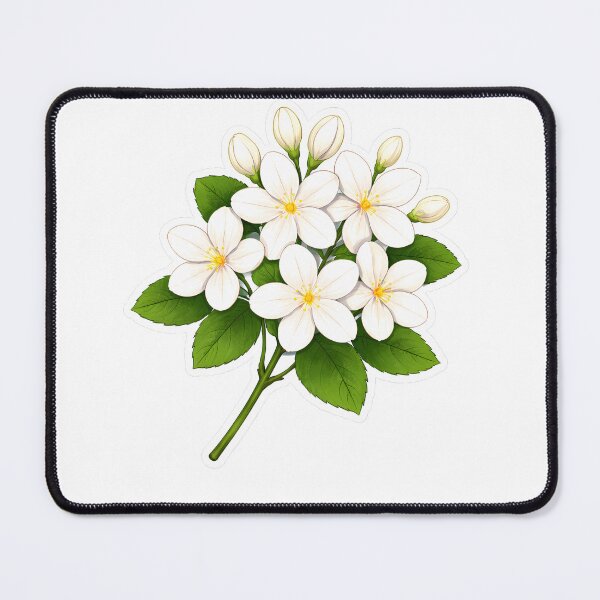 Item preview, Jasmine Sticker | White Botanical Flower Illustration | Jasmine Gift for Flower Lover designed and sold by Symbol Universe.