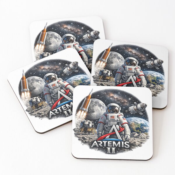 Item preview, Artemis II Lunar Mission Retro Space Art designed and sold by RedVista.