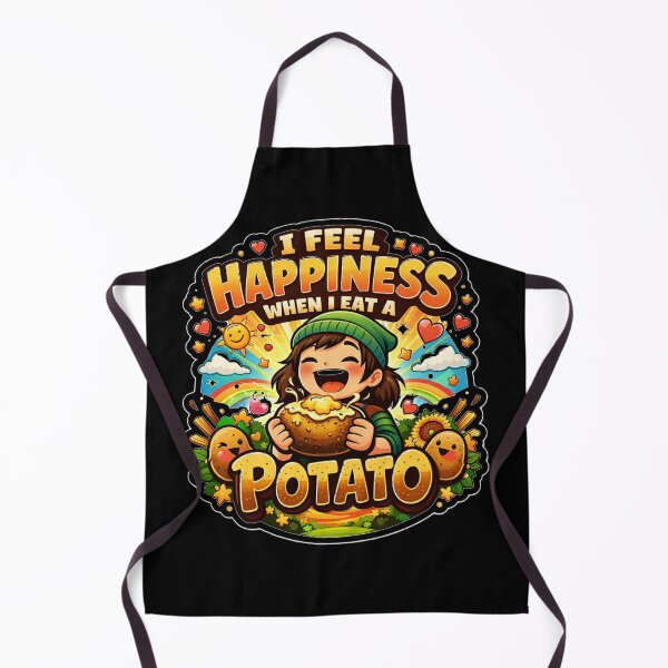 Item preview, I Feel Happy When I Eat A Potato!! Cute Positive Illustration designed and sold by KSz2026.