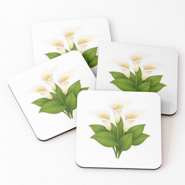 Item preview, Calla Lily Sticker – Cute White Elegant Flower Cluster Flat Illustration Botanical Sticker Art designed and sold by Symbol Universe.
