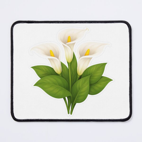Item preview, Calla Lily Sticker – Cute White Elegant Flower Cluster Flat Illustration Botanical Sticker Art designed and sold by Symbol Universe.