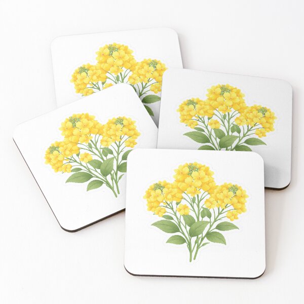 Item preview, Canola Flower Sticker – Cute Yellow Rapeseed Cluster Flat Illustration Botanical Sticker Art designed and sold by Symbol Universe.