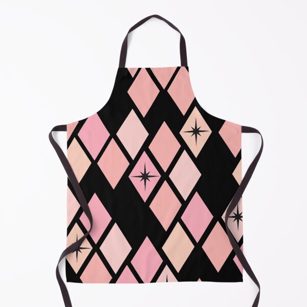 Item preview, Black Pink Retro Diamond Harlequin Star Pattern designed and sold by Vileprint.
