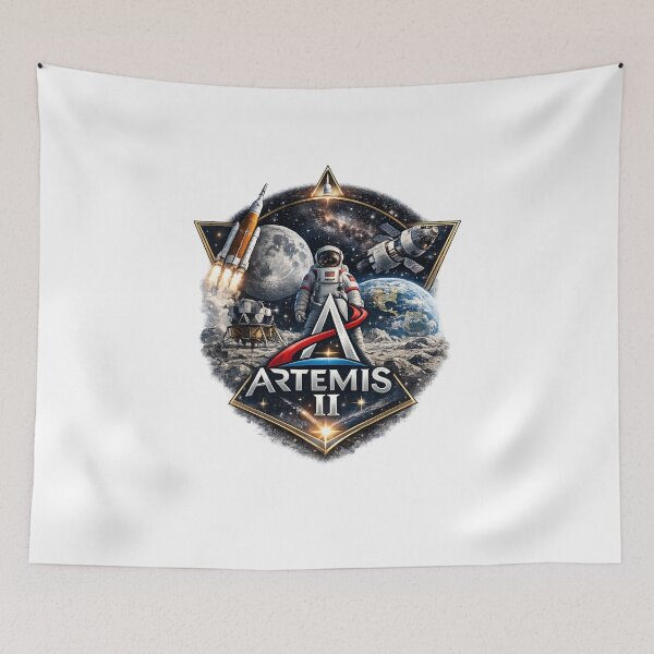 Item preview, Artemis II NASA Moon Mission Space Art designed and sold by RedVista.