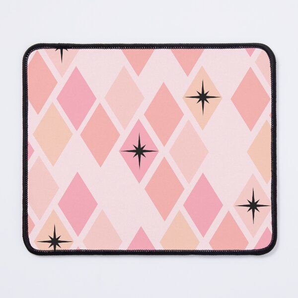 Item preview, Pink Retro Diamond Harlequin Star Pattern designed and sold by Vileprint.
