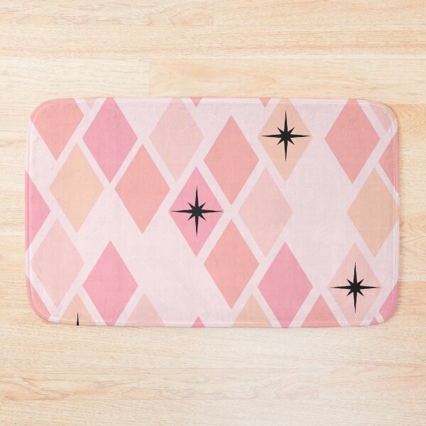 Item preview, Pink Retro Diamond Harlequin Star Pattern designed and sold by Vileprint.
