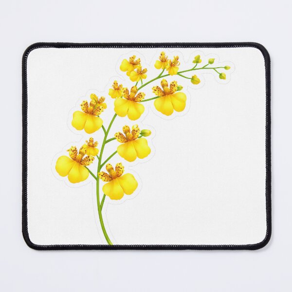 Item preview, Oncidium Orchid Sticker – Cute Yellow Dancing Lady Orchid Flat Illustration Botanical Sticker Art designed and sold by Symbol Universe.