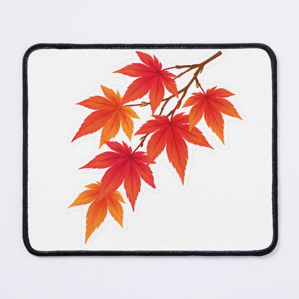 Item preview, Autumn Maple Sticker – Cute Red Orange Japanese Maple Leaf Branch Flat Illustration Sticker Art designed and sold by Symbol Universe.