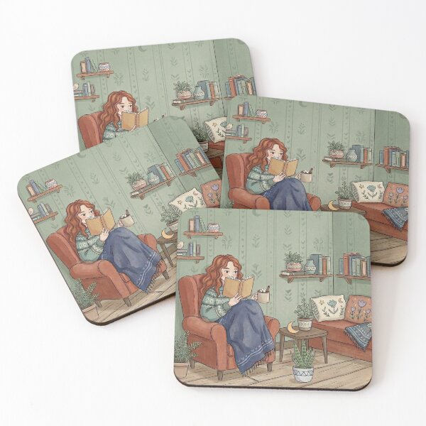 Item preview, Cozy Book Lover Aesthetic Girl!!! - Cozy Girl Book Lover - Girl reading in her cozy reading nook - A cozy paradise for book lovers designed and sold by SoffyLee586.