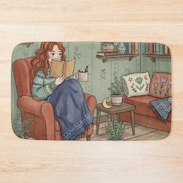 Item preview, Cozy Book Lover Aesthetic Girl!!! - Cozy Girl Book Lover - Girl reading in her cozy reading nook - A cozy paradise for book lovers designed and sold by SoffyLee586.