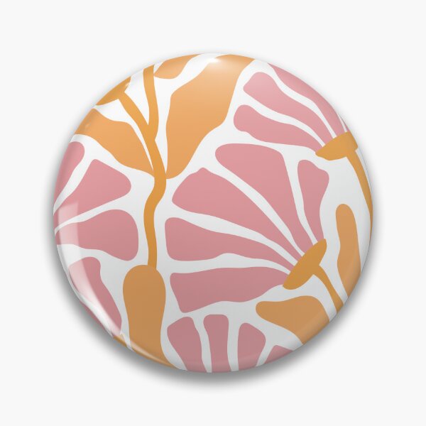 Item preview, Groovy Flower Design- Retro Floral Pattern Design Pink and Peach color Pastel  designed and sold by riceayoj.