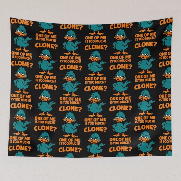 Item preview, Clone One Of Me Is Too Much Funny Duck Sarcastic Design designed and sold by TeeTimeTreasure.