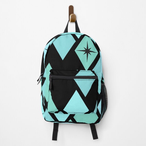 Item preview, Black Blue Retro Diamond Harlequin Star Pattern designed and sold by Vileprint.