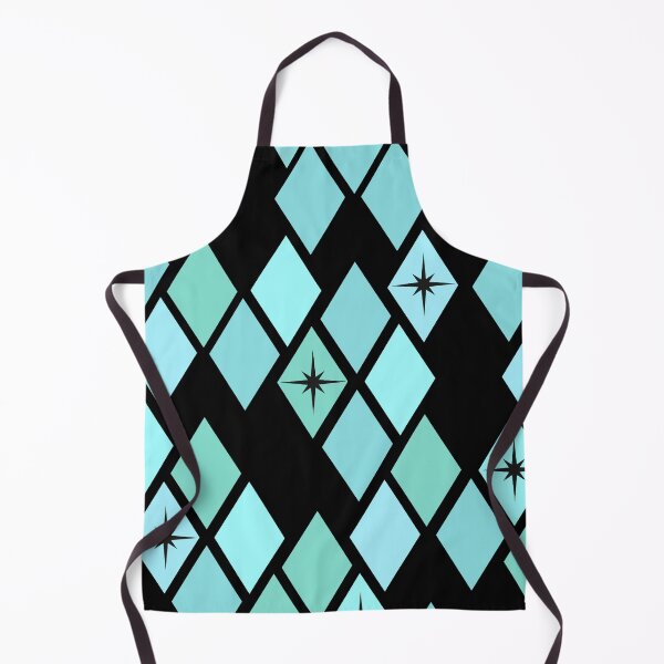 Item preview, Black Blue Retro Diamond Harlequin Star Pattern designed and sold by Vileprint.