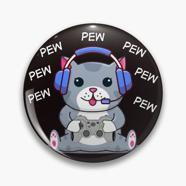 Item preview, Cute Gaming Cat – Pew Pew Gamer Kitty Design designed and sold by medo-shop7.