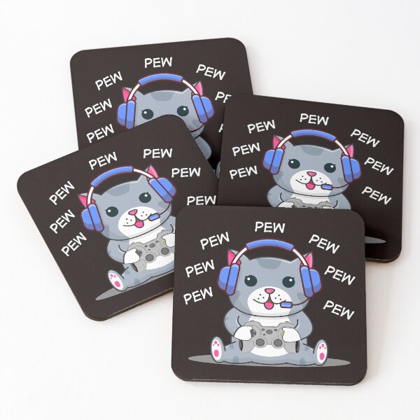 Item preview, Cute Gaming Cat – Pew Pew Gamer Kitty Design designed and sold by medo-shop7.