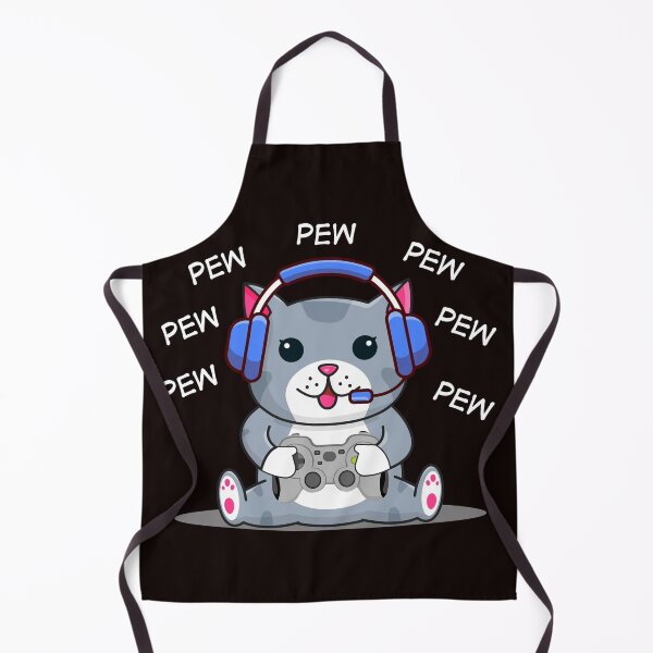 Item preview, Cute Gaming Cat – Pew Pew Gamer Kitty Design designed and sold by medo-shop7.