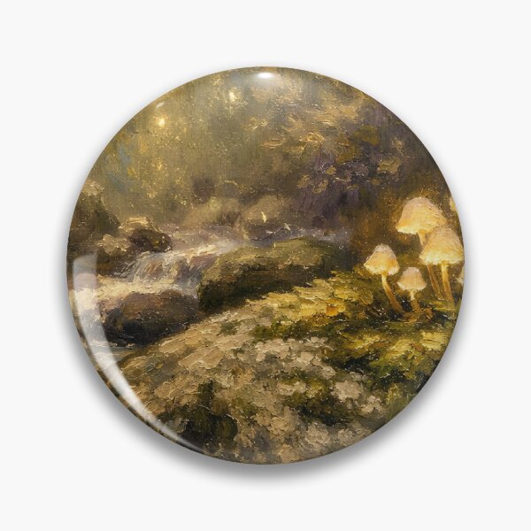 Item preview, The Hidden Fairy Glen - Vintage Fairycore Oil Painting designed and sold by TV4KART.