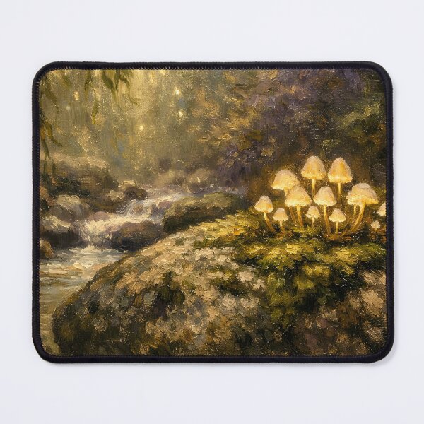 Item preview, The Hidden Fairy Glen - Vintage Fairycore Oil Painting designed and sold by TV4KART.
