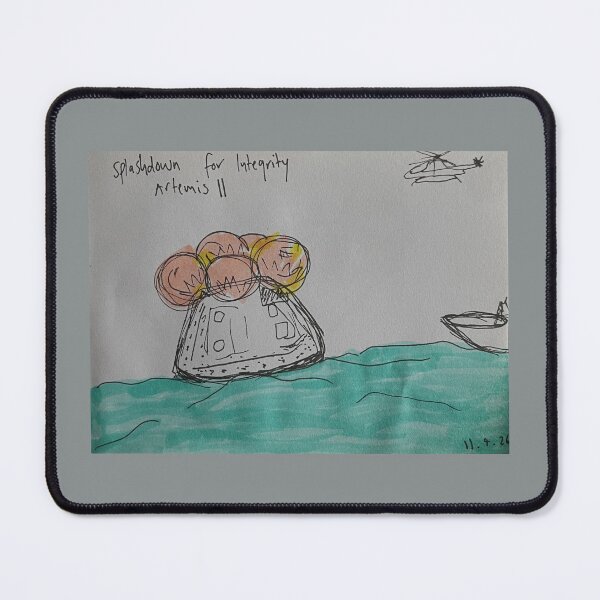 Item preview, NASA’s Artemis II Crew Comes Home Splashdown Artwork Print designed and sold by Side Queersts Co..