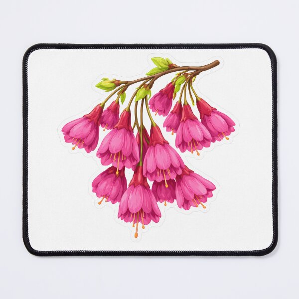 Item preview, Taiwan Mountain Cherry Sticker – Cute Hot Pink Wild Sakura Branch Flat Illustration Botanical Sticker Art designed and sold by Symbol Universe.