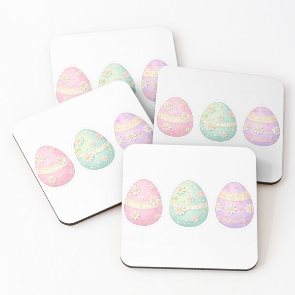Item preview, Easter Egg Sticker Set – Cute Pastel Watercolor Floral Easter Eggs Spring Sticker Art designed and sold by Symbol Universe.