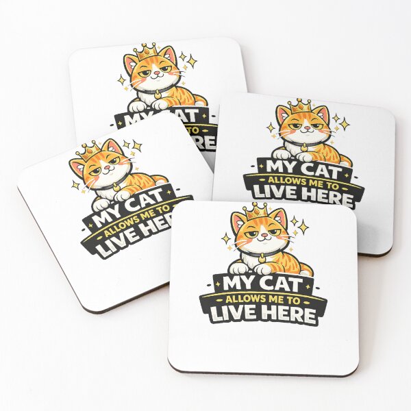 Item preview, My Cat Allows Me to Live Here Funny Cat Owner Design designed and sold by StyleLap.