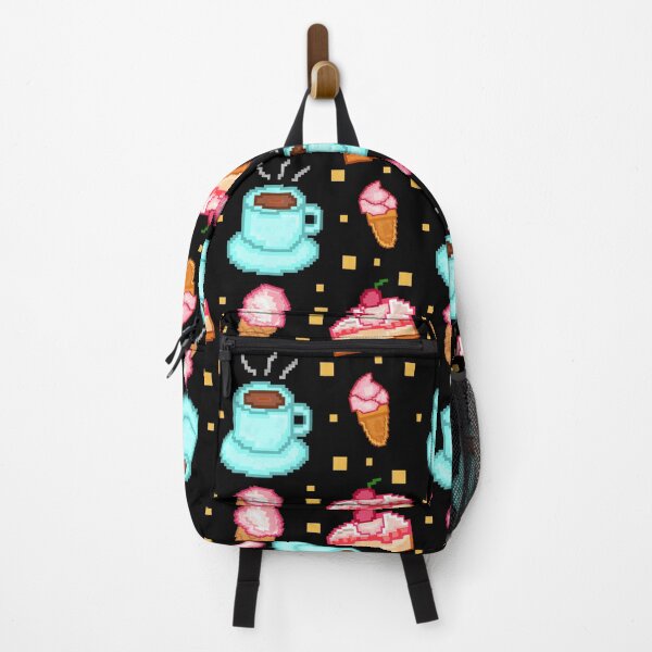 Item preview, Pixel Cafe Treats Pattern 8 Bit Dessert Retro Sticker Design Art designed and sold by Teenidesign .