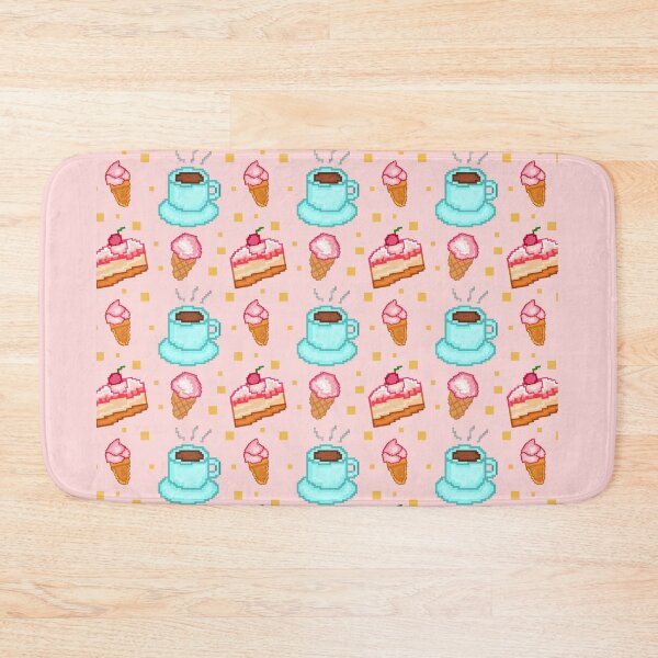 Item preview, Pixel Cafe Treats Pattern 8 Bit Dessert Retro Sticker Design Art designed and sold by Teenidesign .