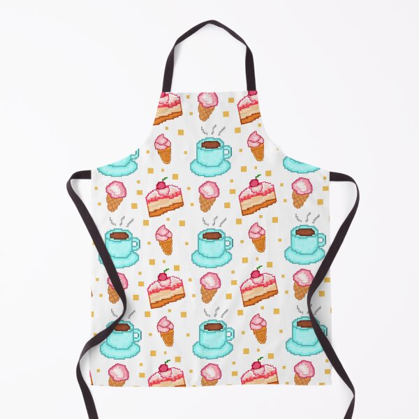 Item preview, Pixel Cafe Treats Pattern 8 Bit Dessert Retro Sticker Design Art designed and sold by Teenidesign .