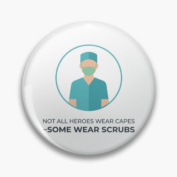 Item preview, Some Heroes Wear Scrubs – Nurse Appreciation Quote designed and sold by AmoebaPress.