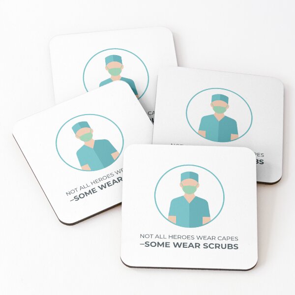 Item preview, Some Heroes Wear Scrubs – Nurse Appreciation Quote designed and sold by AmoebaPress.