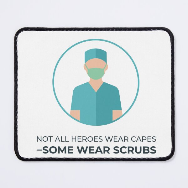 Item preview, Some Heroes Wear Scrubs – Nurse Appreciation Quote designed and sold by AmoebaPress.