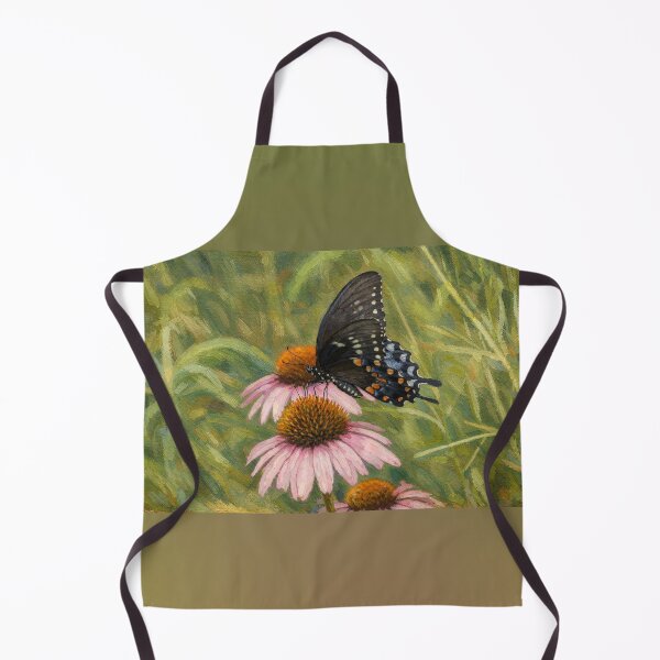 Item preview, Black Swallowtail Butterfly on Purple Coneflower Oil Painting designed and sold by Blossom-Breeze.