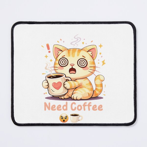 Item preview, Brain Loading… Need Coffee ☕??❤️? designed and sold by Kawaii Cosmos Cats.