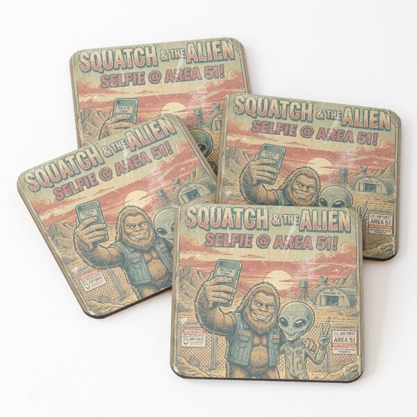 Item preview, Squatch & The Alien Travel - Area 51 designed and sold by 3D SONS SUPPLY.
