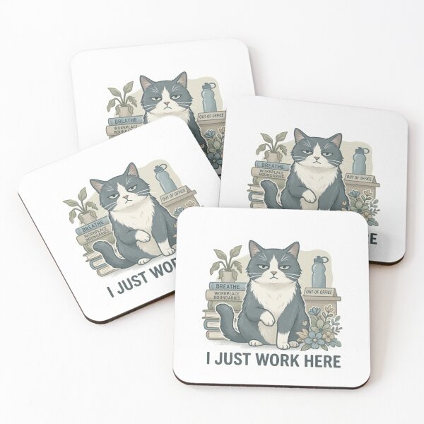 Item preview, Sarcastic Tuxedo Cat I Just Work Here designed and sold by Mochi-Sprites.