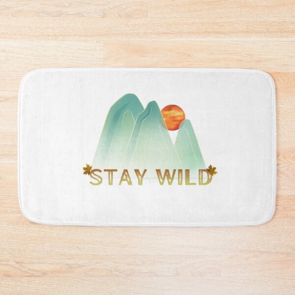Item preview, Stay Wild Retro Mountain Adventure - Minimalist Nature Aesthetic Tee designed and sold by The Urban Explorer.